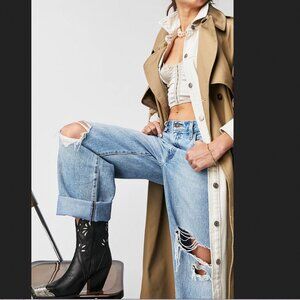 Free People Blakely Leather Western Boots, 37.5